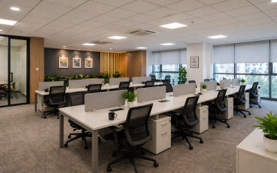 Gallery thumbnail Fully Furnished 1200 Sqft Office for Rent – 4th Floor with Pantry, Balcony & 3 Bathrooms